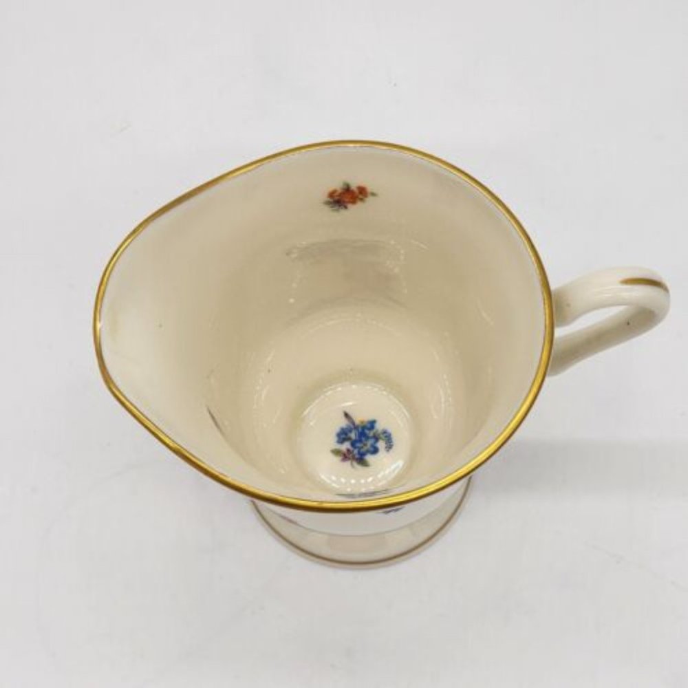 Pickard China Floral Chintz Pattern Sugar Bowl with Lid & Creamer Gold Trim USA - Picture 5 of 10